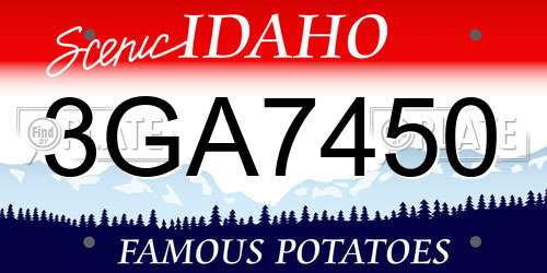 3GA7450 Idaho License Plate