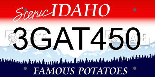3GAT450 Idaho License Plate