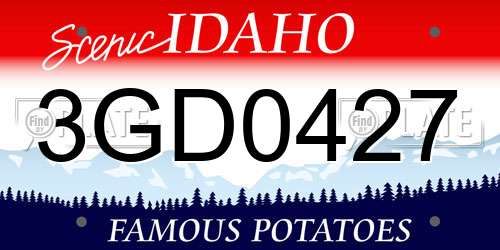 3GD0427 Idaho License Plate
