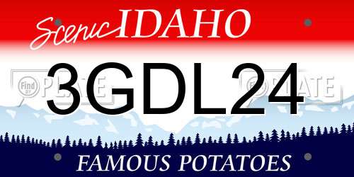 3GDL24 Idaho License Plate