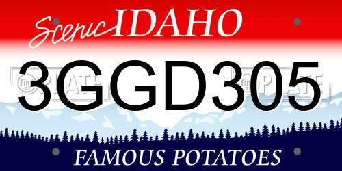 3GGD305 Idaho License Plate