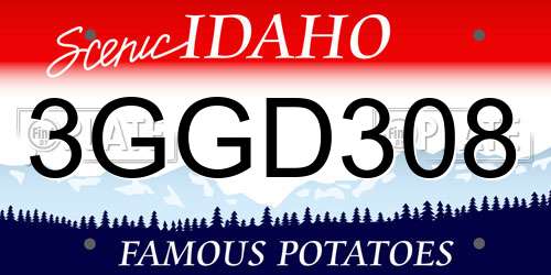 3GGD308 Idaho License Plate