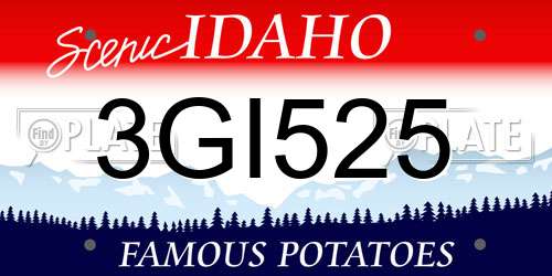 3GI525 Idaho License Plate