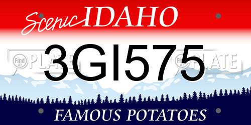 3GI575 Idaho License Plate