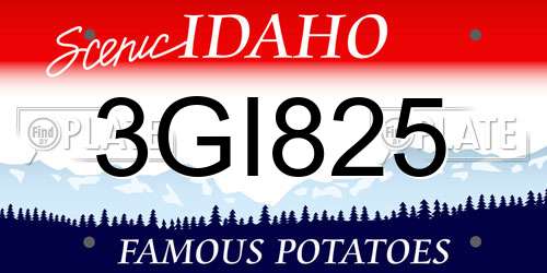 3GI825 Idaho License Plate