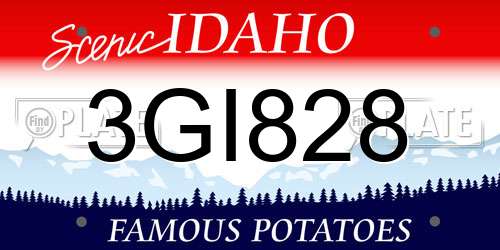 3GI828 Idaho License Plate