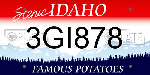 3GI878 Idaho License Plate