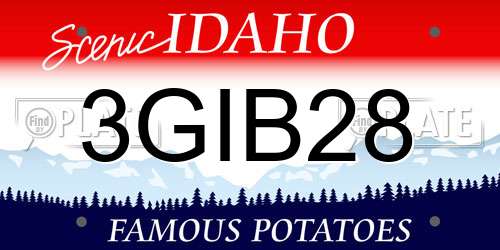 3GIB28 Idaho License Plate
