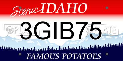 3GIB75 Idaho License Plate