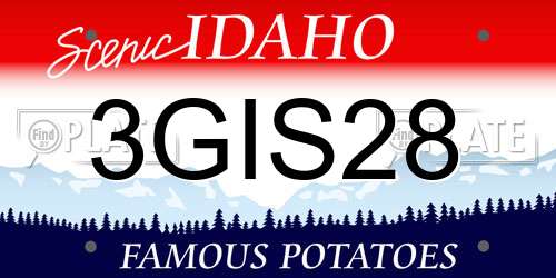 3GIS28 Idaho License Plate