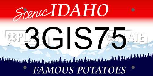 3GIS75 Idaho License Plate