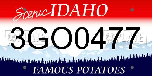 3GO0477 Idaho License Plate