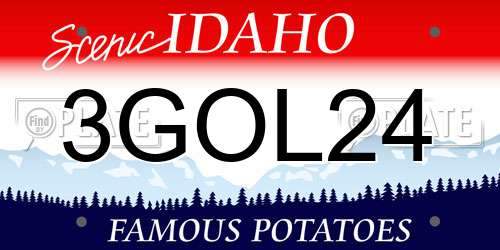 3GOL24 Idaho License Plate