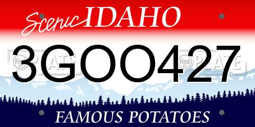 3GOO427 Idaho License Plate