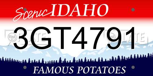 3GT4791 Idaho License Plate
