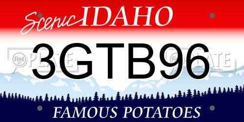 3GTB96 Idaho License Plate