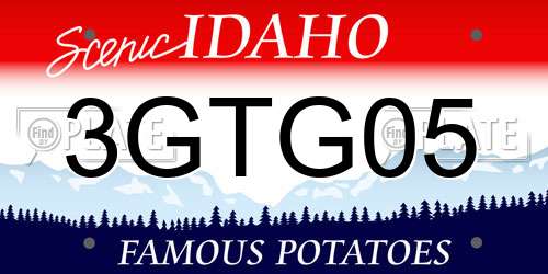 3GTG05 Idaho License Plate