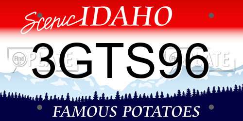 3GTS96 Idaho License Plate