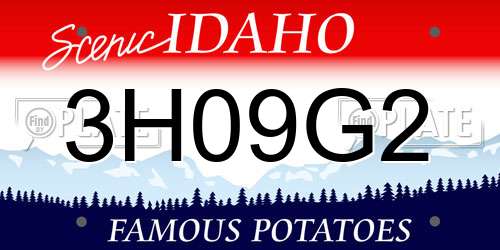 3H09G2 Idaho License Plate