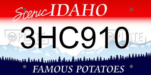 3HC910 Idaho License Plate