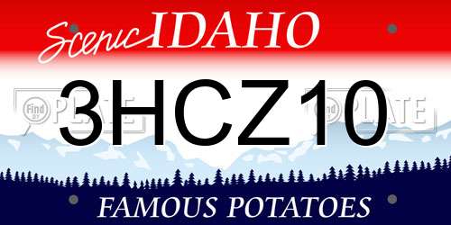 3HCZ10 Idaho License Plate