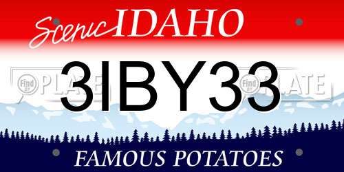 3IBY33 Idaho License Plate