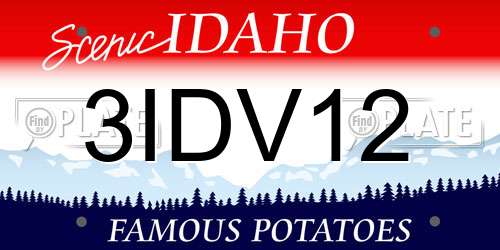 3IDV12 Idaho License Plate