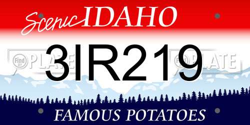 3IR219 Idaho License Plate