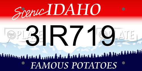 3IR719 Idaho License Plate