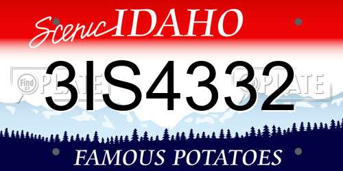 3IS4332 Idaho License Plate