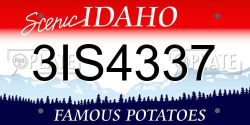 3IS4337 Idaho License Plate