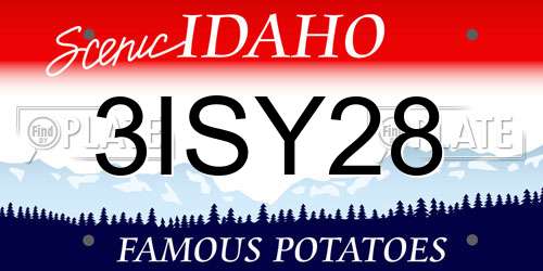 3ISY28 Idaho License Plate