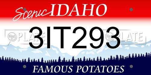 3IT293 Idaho License Plate