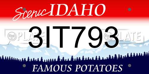 3IT793 Idaho License Plate