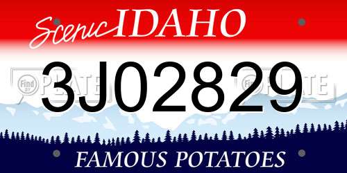 3J02829 Idaho License Plate