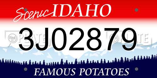 3J02879 Idaho License Plate
