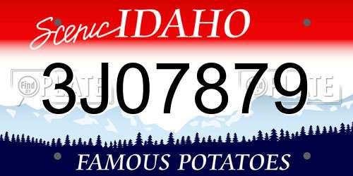3J07879 Idaho License Plate