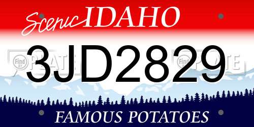 3JD2829 Idaho License Plate
