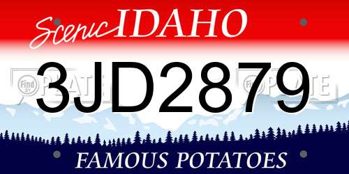 3JD2879 Idaho License Plate