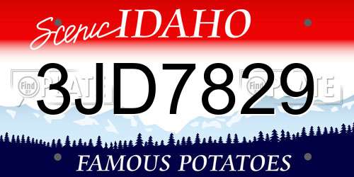 3JD7829 Idaho License Plate