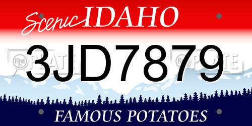 3JD7879 Idaho License Plate