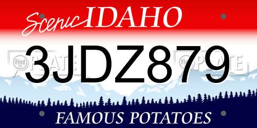 3JDZ879 Idaho License Plate