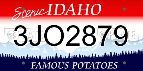 3JO2879 Idaho License Plate