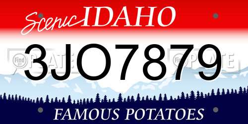 3JO7879 Idaho License Plate