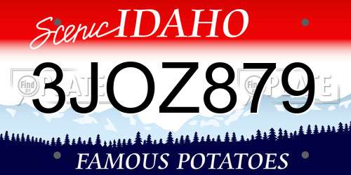 3JOZ879 Idaho License Plate