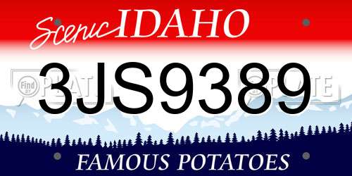 3JS9389 Idaho License Plate