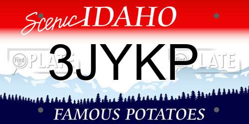3JYKP Idaho License Plate
