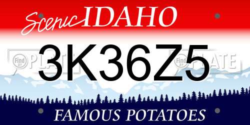 3K36Z5 Idaho License Plate