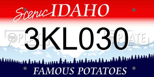 3KL030 Idaho License Plate