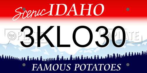 3KLO30 Idaho License Plate